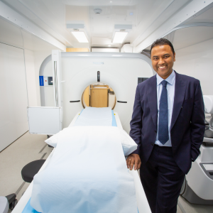 Dr Rolf Gomes in truck clinic