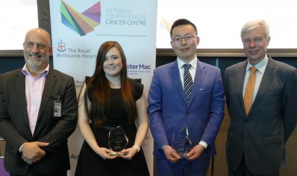 PicchiAwardRecipients Male and female Picchi 2018 Award recipients standing together